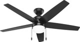 Hunter 52491 Bardot Contemporary Matte Black LED 52" Home Ceiling Fan
