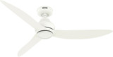 Hunter 52830 Mazzini Contemporary Matte White 52" Home Ceiling Fan