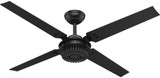 Hunter 59235 Chronicle Contemporary Matte Black / Black Willow Interior / Exterior 54" Ceiling Fan
