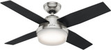 Hunter 59245 Dempsey with Light Contemporary Black Oak / Chocolate Oak LED 44" Indoor Ceiling Fan