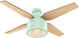 Hunter 59260 Cranbrook Low Profile Modern Blonde Oak / Mid Century Walnut LED 52" Ceiling Fan
