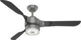 Hunter 59381 Apache Contemporary Matte Silver LED 54" Ceiling Fan