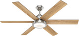 Hunter 59462 Warrant Modern Brushed Nickel LED 60" Ceiling Fan