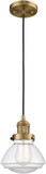 Innovations 201C-BB-G322 Franklin Restoration Olean Brushed Brass LED Mini Pendant Hanging Light