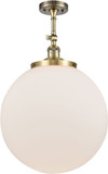 Innovations 201F-AB-G201-8 Franklin Restoration Beacon Antique Brass LED 8" Ceiling Light