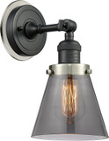 Innovations 203BK-BPSN-HRSN-G63 Franklin Restoration Cone Matte Black Plated Smoke Small Cone Light Sconce