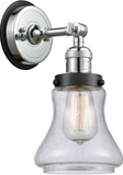 Innovations 203PC-BPBK-HRBK-G194 Franklin Restoration Bellmont Polished Chrome Seedy Bellmont Light Sconce