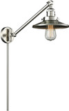 Innovations 237-SN-M2 Railroad Modern Brushed Satin Nickel Swing Arm Wall Lamp