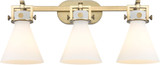 Innovations 411-3W-G411-7WH Newton Cone 3-Light Bathroom Light