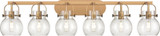 Innovations 423-6W-G410-6SDY Pilaster II Sphere Modern LED 6-Light Bathroom Vanity Light Fixture