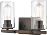 Innovations 445-2W-BK-CL Westlake Modern Matte Black 2-Light Bath Sconce