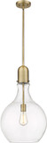 Innovations 492-1S-BB-G582-14 Amherst Brushed Brass Clear Amherst LED 14" Hanging Lamp