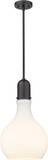 Innovations 492-1S-BK-G581-12 Amherst Matte Black Matte White Cased Amherst LED Mini Drop Lighting Fixture