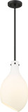 Innovations 493-1S-BK-G551-9 Salem Matte Black Matte White Cased Salem LED Mini Drop Lighting Fixture