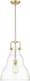 Innovations 494-1S-SG-G592-14 Haverhill Satin Gold Clear Haverhill LED Hanging Light Fixture