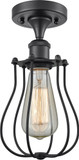 Innovations 516-1C-BK-CE513-BK Austere Barrington Matte Black LED 6" Flush Mount Lighting