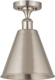 Innovations 516-1C-SN-MBC-8-SN Ballston Cone Brushed Satin Nickel LED 8" Flush Mount Light Fixture