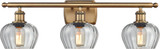 Innovations 516-3W-BB-G92 Ballston Fenton Brushed Brass LED 3-Light Bathroom Vanity Light Fixture