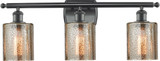 Innovations 516-3W-BK-G116 Ballston Cobbleskill Matte Black LED 3-Light Bath Lighting Sconce