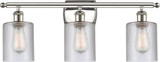 Innovations 516-3W-PN-G112 Ballston Cobbleskill Contemporary Polished Nickel 3-Light Bathroom Sconce