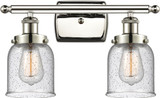 Innovations 916-2W-PN-G54-LED Ballston Small Bell Contemporary Polished Nickel LED 2-Light Bathroom Wall Light Fixture