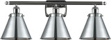 Innovations 916-3W-PC-M13-PC-LED Ballston Appalachian Contemporary Polished Chrome LED 3-Light Bathroom Light Fixture