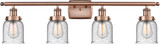Innovations 916-4W-AC-G54 Ballston Small Bell Contemporary Antique Copper 4-Light Bathroom Sconce