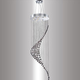 James Moder 40405S2JA Crystal Rain Silver Crystal Multi Ceiling Light Pendant