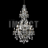 James Moder 40682BZ22 Charleston Crystal Bronze Chandelier Lamp