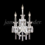 James Moder 93943S22 Buckingham Crystal Silver Wall Sconce Light