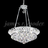 James Moder 94138S22 Jacqueline Crystal Silver 19" Drop Ceiling Light Fixture