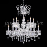 James Moder 96269S22 Venetian Crystal Silver Chandelier Lamp