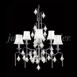 James Moder 96326S22W-97 Murano Crystal Silver Hanging Chandelier