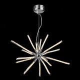 James Moder 96736S22LED Pyramid Collection Contemporary Silver LED 28" Chandelier Light