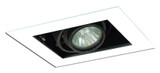 Jesco MG1650-1EWB Double Gimbal 6 Inch Wide Black/White New Construction Recessed Spotlight Lighting Fixture