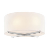 Justice Design ACR-9526-OPAL-NCKL Acryluxe Crossbar Modern Brushed Nickel LED 24" Flush Mount Light Fixture