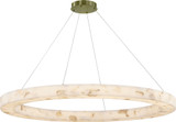 Justice Design ALR-8227-BRSS Alabaster Rocks Medley Modern Brushed Brass LED 52" Drop Ceiling Lighting