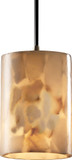 Justice Design ALR-8815-10-ABRS Alabaster Rocks! Pendants Contemporary Antique Brass Mini Pendant Light