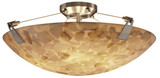 Justice Design ALR-9631-35 Alabaster Rocks! Tapered Clips Modern Overhead Lighting