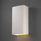 Justice Design CER-1170W Ambiance Rectangle Contemporary Ceramic LED Outdoor Lighting Sconce