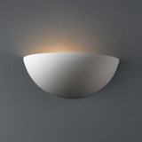 Justice Design CER-1300 Ambiance Small Quarter Sphere Contemporary Ceramic LED Wall Sconce Lighting