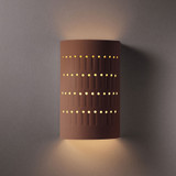 Justice Design CER-2285W Ambiance Small Cactus Cylinder Modern Ceramic LED Outdoor Lighting Sconce
