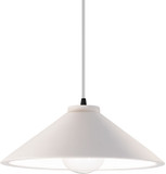 Justice Design CER-6240-BIS-MBLK-WTCD Radiance Flare Contemporary Bisque LED Hanging Lamp
