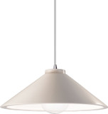 Justice Design CER-6240-MAT-CROM-WTCD Radiance Flare Contemporary Matte White LED Pendant Lamp