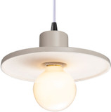 Justice Design CER-6325-MAT-MBLK-WTCD Radiance Matte White Mini Pendant Lighting