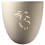 Justice Design CER-9030W Sun Dagger Sun Dagger Large Pocket Contemporary Ceramic LED Outdoor Wall Lighting