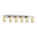 Justice Design CNDL-8706 CandleAria Aero Contemporary 6-Light Bathroom Wall Sconce