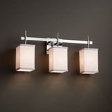 Justice Design FAB-8413 Union Textile 3-Light Bathroom Light Fixture