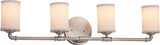 Justice Design FAB-8464 Textile Bronx Modern 3-Light Bathroom Lighting Sconce