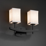 Justice Design FAB-8592 Archway Textile 2-Light Bathroom Vanity Light